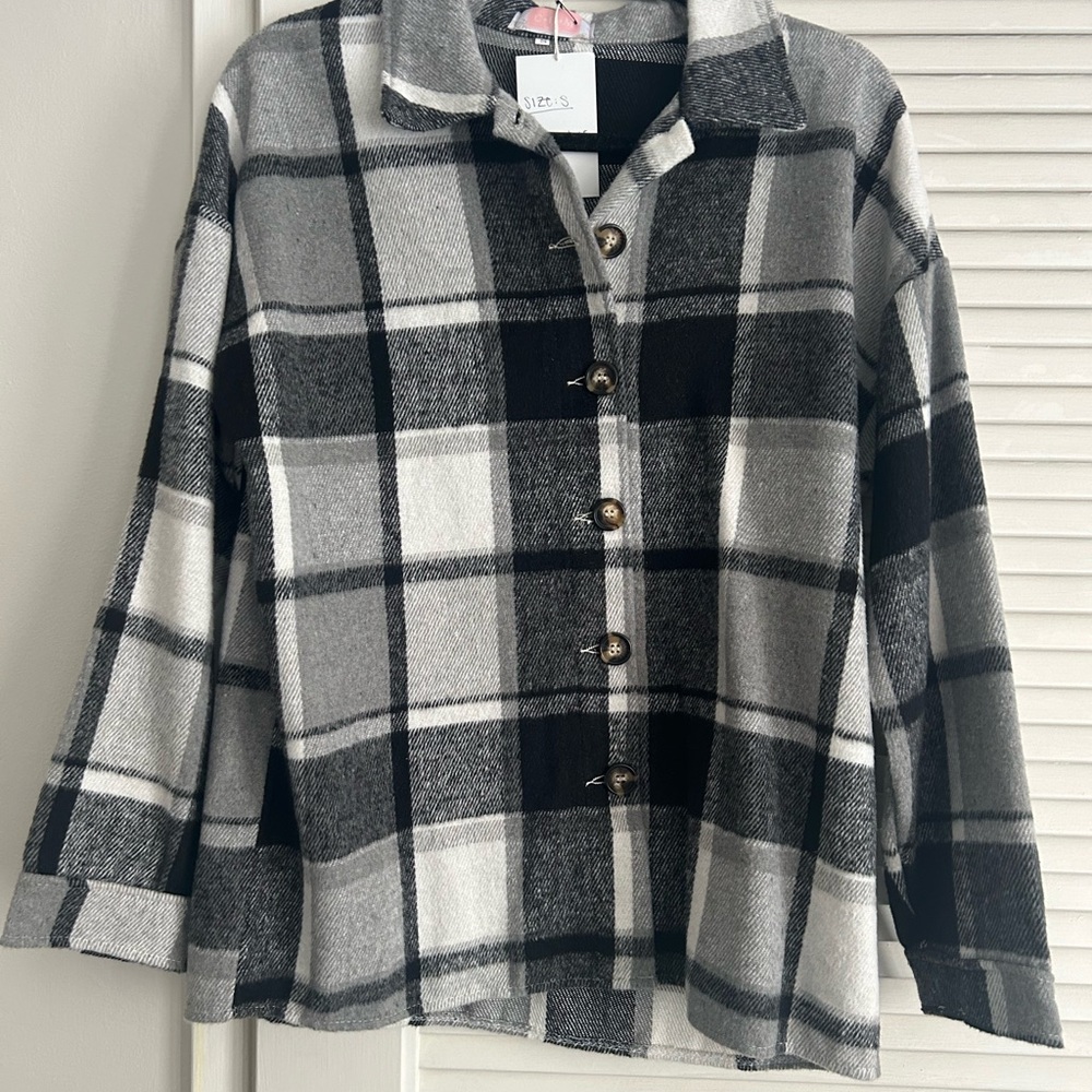 C+D+M Small - black and white checkered jacket